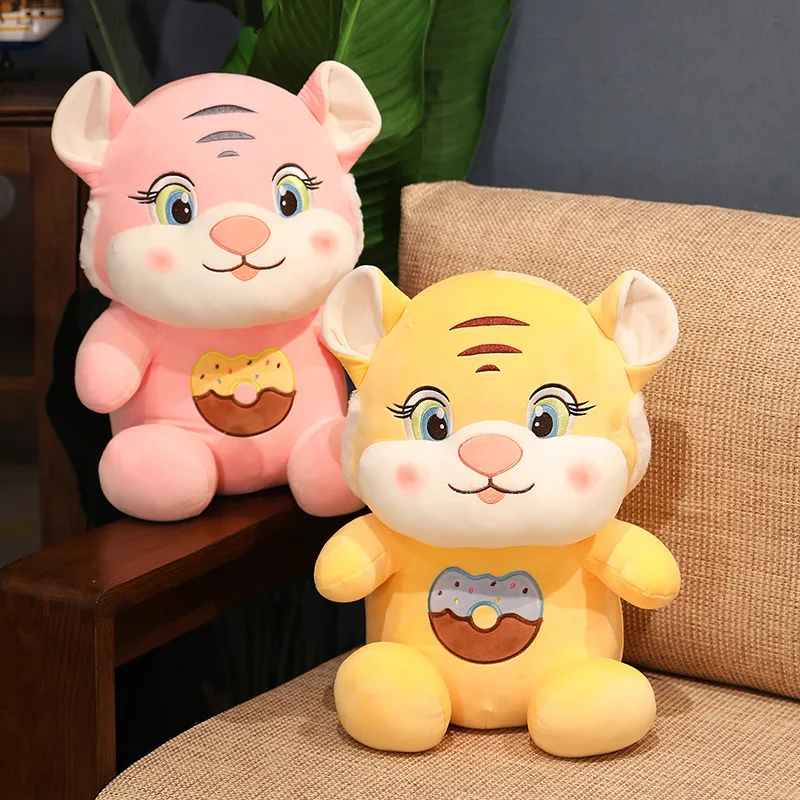 25/35/45CM Cartoon Sitting Tiger Plush Toys Lovely Tiger Dolls Stuffed