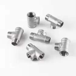 DN8/DN15/DN40 male+male+Female Threaded 3 Way Tee T Pipe Fitting 1/4