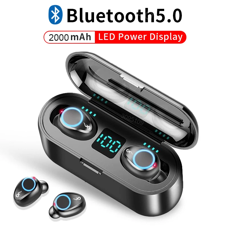 TWS Wireless Headphones Bluetooth 5 0 Earphones Touch Control Earbuds Sports Running Auto Pairing Headset With Dual Mic Earphone