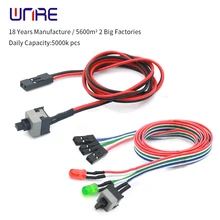 

Slim ATX PC Compute Motherboard Power Cable Original On/Off/Reset with LED Light PC Power Reset Switch Push Button Switch