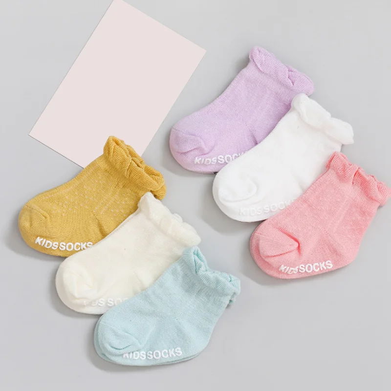 3Pair/lot New non-slip children baby socks newborn baby socks for girls and boys baby socks