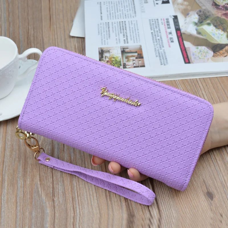 

New style clutch bag ladies wallet long zipper fashion Korean embossed soft wallet large capacity wallet mobile phone bag