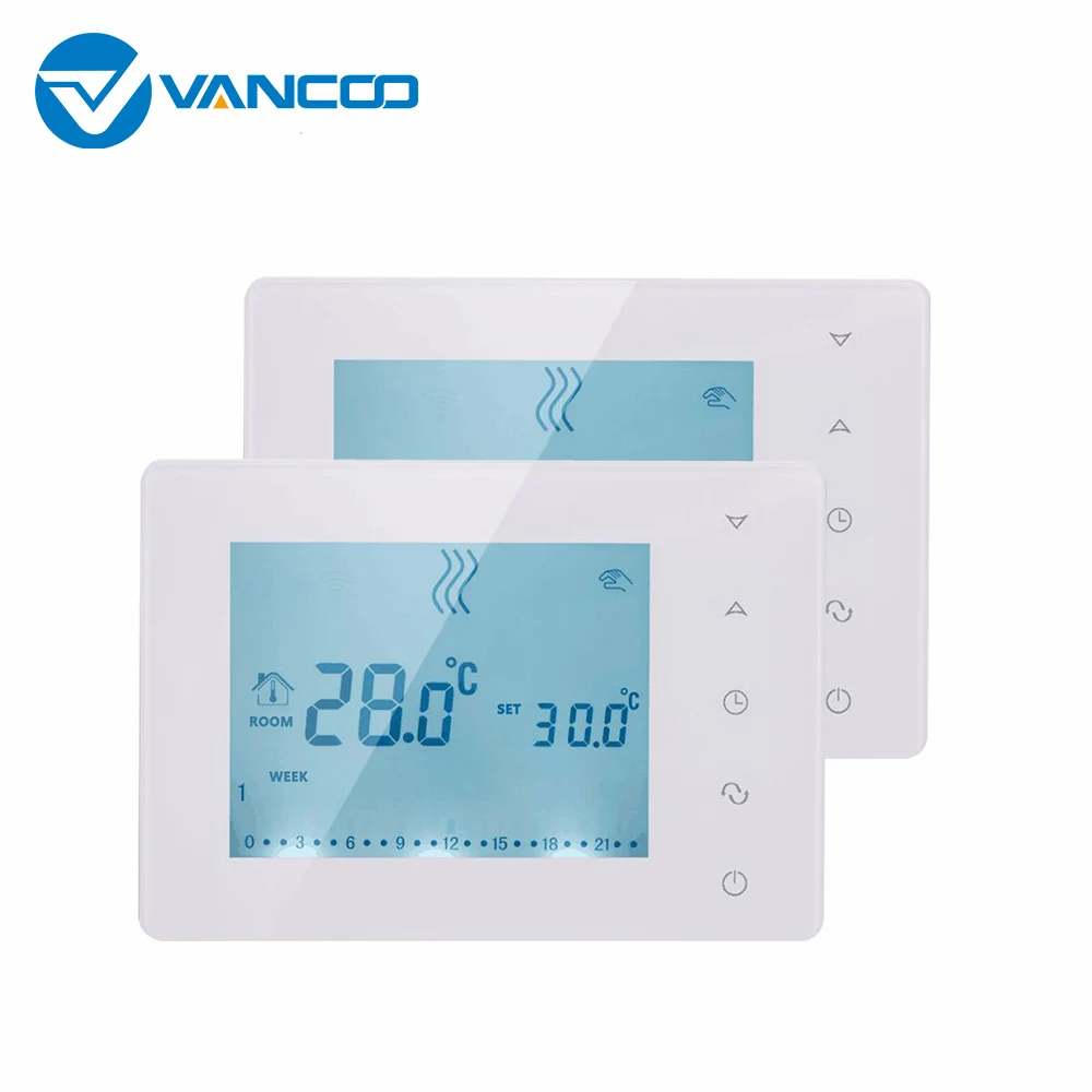Vancoo 2pcs RF беспроводной цифровой термостат настенный газовый котел нагрев