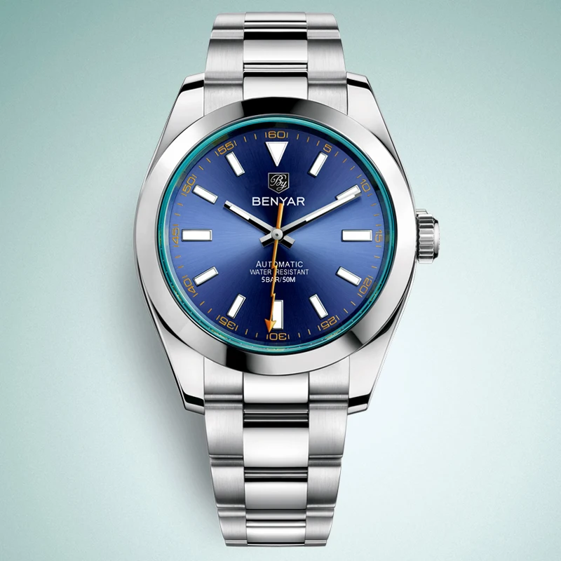 Mechanical Watch BENYAR Men Mechanical Watches Luxury Automatic Sport Waterproof Stainless Steel