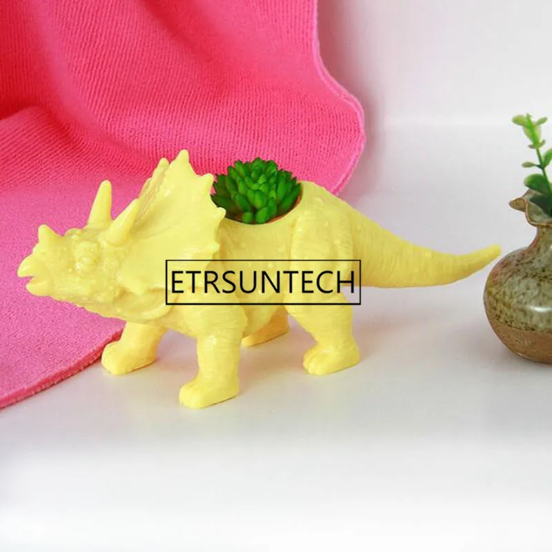 30pcs Plastic Dinosaur Animal Flower Pot for Cactus Succulent Plant Pot Bonsai Pots Container Planter Garden Decoration