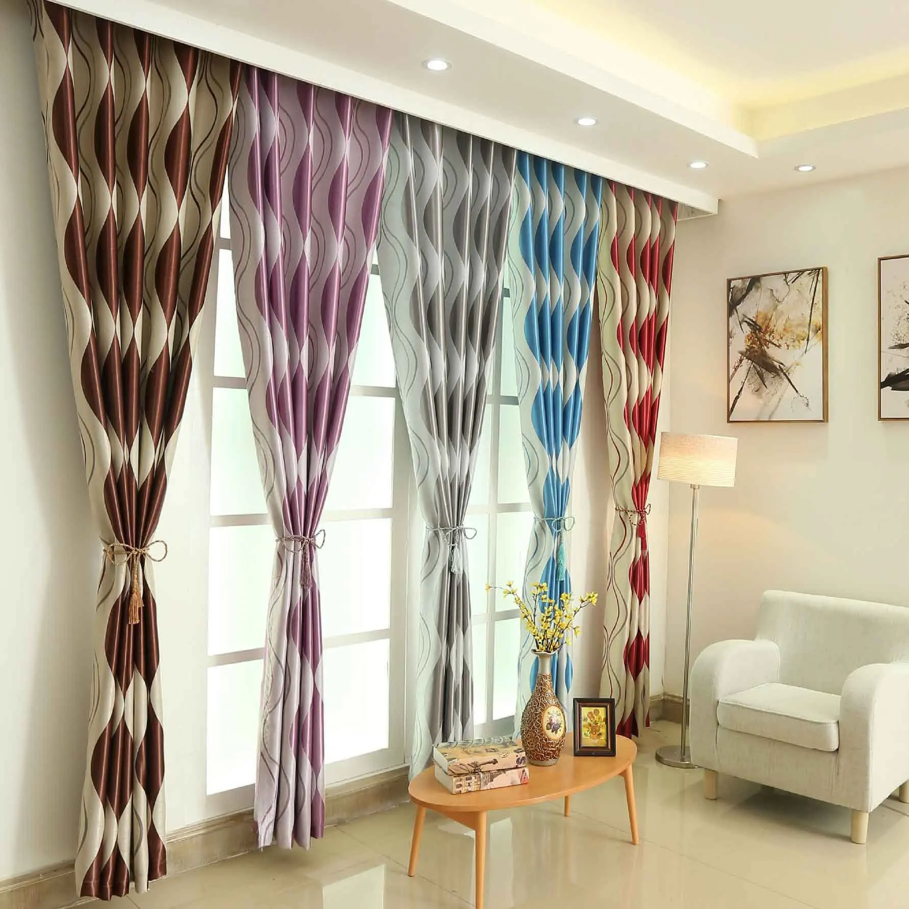 

Curtains for Living Dining Room Bedroom High Precision Shading and Simple Fashion Classical European Curtains