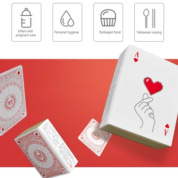 

Practical Portable Small Paper Towels Plant Protection Natural Handkerchief Paper 30 Packets Three Thick Bamboo Pulp Napkins