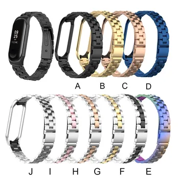 

Luxury Fashion Stainless Steel Wrist Strap Metal Wristband For Xiaomi Mi Band 3 Quick Release Bracelet SmartWatch Accessories
