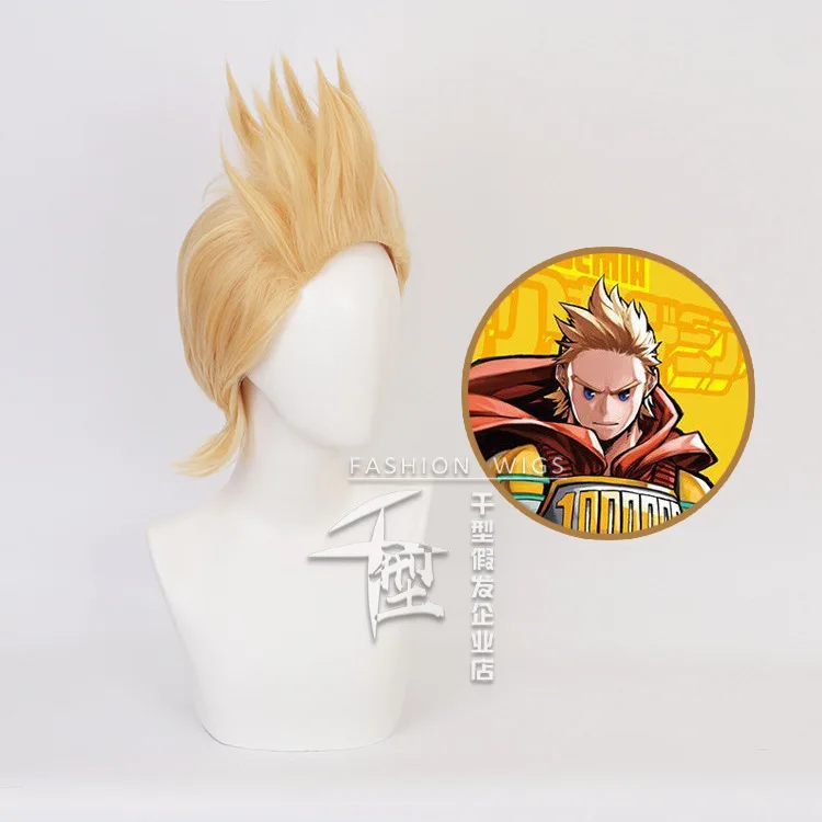 Аниме My Hero academic Mirio Toogata Million косплей парик Boku No Косплей большой 3 желтые парики |