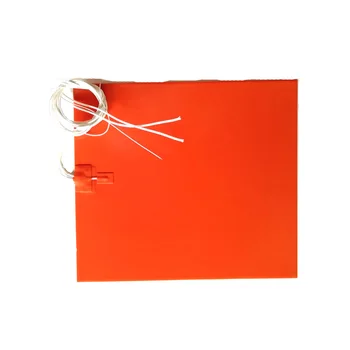 

110v 550w 270*300*1.5mm silicone heat bed for 3d printer adhesive 1 side 100k thermistor 1000mm lead from middle of 270 side