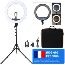 FOSOTO RL-18II Ring Lamp 18 Inch Photographic Lighting Ringlight 512Pcs Led Ring Light With Tripod Stand For Camera Phone Makeup
