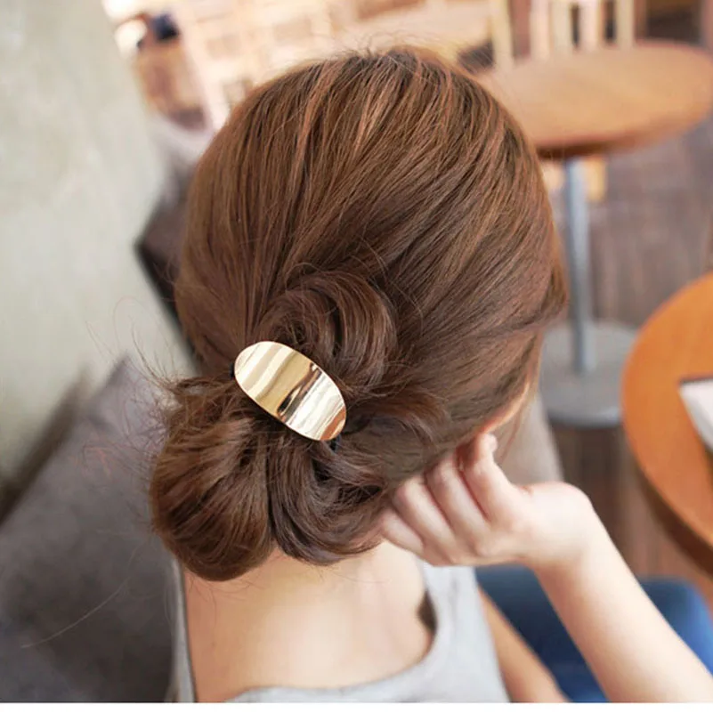 

2019 Elegant Deisgn Hair Rubber Band For Women Gold Quality Alloy Hairband For Girls Ponytail Holder Hair Accessories For Ladies