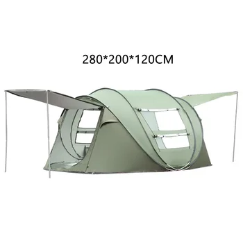 

Throw Pop Up Tent 5-6 Person Outdoor Automatic Tents Double Layers Large Family Tent Waterproof Camping Hiking Tent