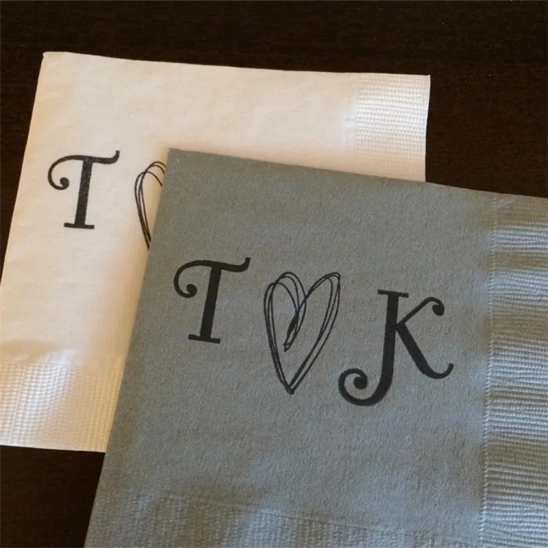 

Свадебные салфетки в рустикальном стиле-персонализированные салфетки-монограммные салфетки-Коктейльные салфетки-салфетки для девичника-детский душ