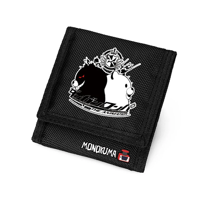 Danganronpa триггер счастливый кошелек Havoc для мальчиков короткий черный кошелек мужские кошельки для карт Carteira подарок