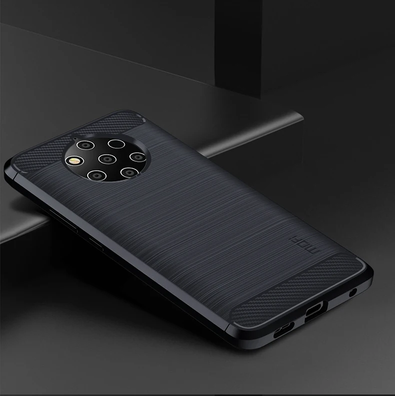Роскошный Матовый чехол Mofi для Nokia 9 PureView, чехол для телефона, чехол из углеродного волокна, Мягкая силиконовая задняя крышка, чехол для телефона