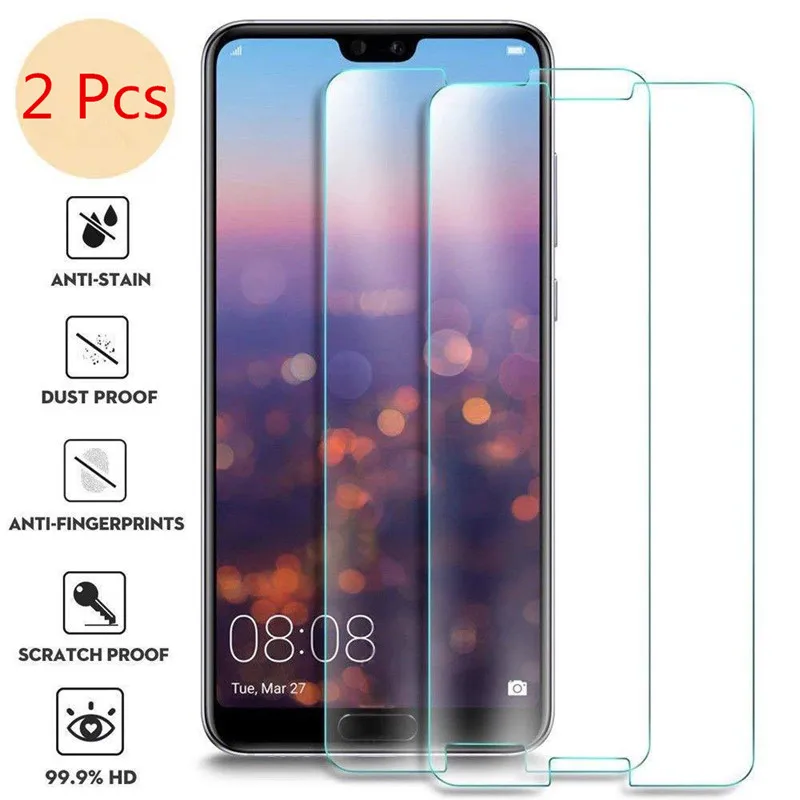 

2Pcs Protective Glass On The For Huawei Y5 Y6 Y7 Y9 Prime 2018 Y 5 6 7 2017 Glass Screen Protect Huawey Huvai Cover Protect Film