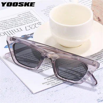 

YOOSKE 2020 Small Sunglasses Women Luxury Brand Designer Cat Eye Sun Glasses Ladies Black Mrrior Vintage Eyeglasses Shades UV400