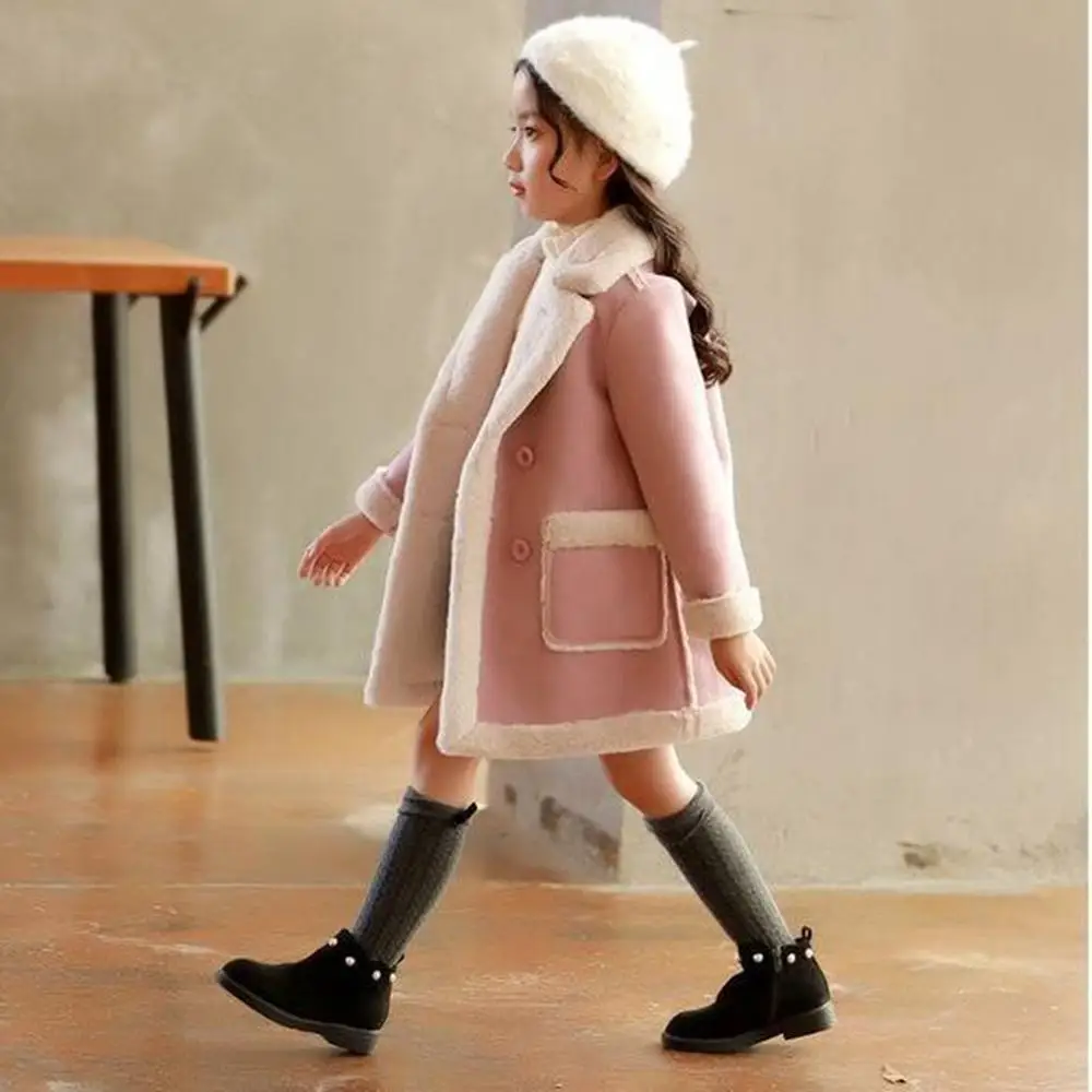 Beste Kinderen Dikker Fluwelen Winter Jassen Voor Meisjes Fashion Wollen Bovenkleding Jas Kinderen Warme Jassen Kleding Peuter Meisjes Jas