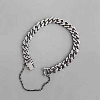 

Pulseira Masculina & Bangles S925 Pure Restoancient Ways Do Old Fashion And Personality Clasp Hand Chain Bracelet Decoration