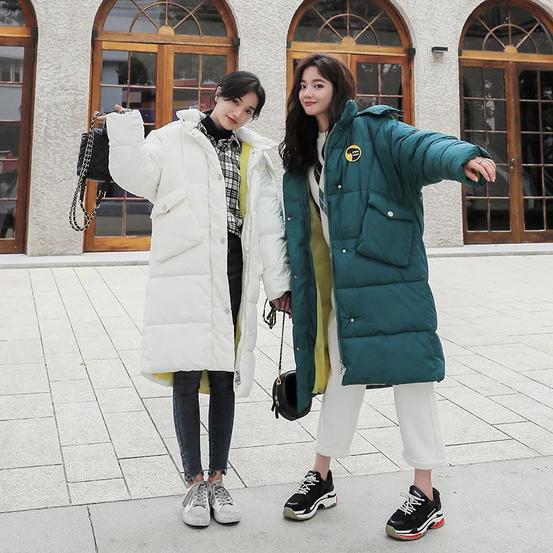 

Good Sisters Best Friend-Europe And America down Jacket Cotton-padded Clothes Women's 2019 New Style Winter Mid-length Thick Cot