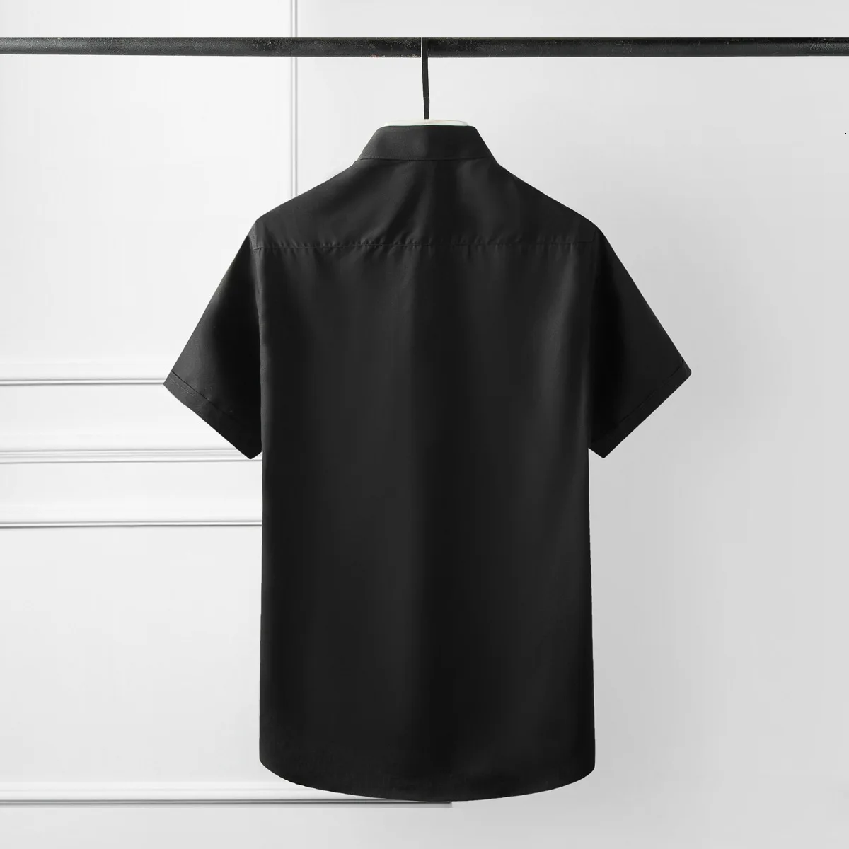 Мужские рубашки размера плюс 4xl Роскошные с вышитыми цветами и птицами мужские рубашки с коротким рукавом облегающие однотонные мужские рубашки