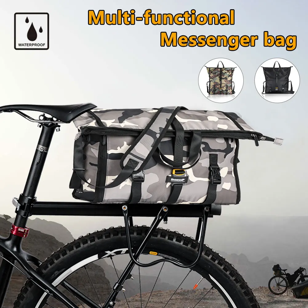 

Bicycle Rear Seat Bag Hiking Mountain Bike Waterproof Riding Seat Bag Bicycle Rear Bag Multifunctional Waterproof Messenger Bag