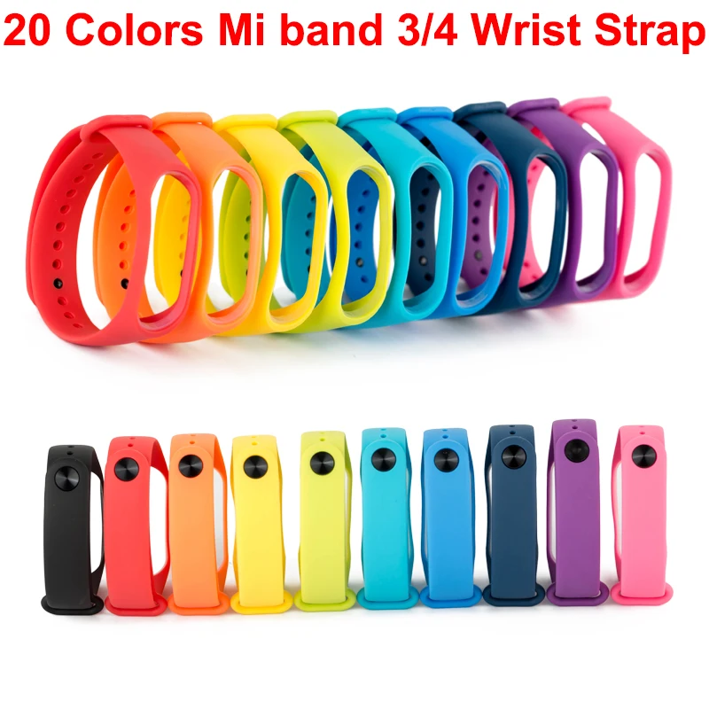 Mi Band 3 4 ремешок Ремешок для Xiao mi band 3/4 ремешок для часов mi 3 4 pulsera correa mi band 3/4 Силиконовый Браслет замена