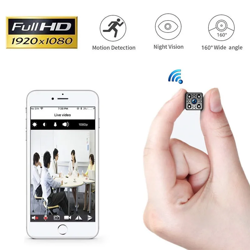 

QZT Micro WIFI Camera IP Wireless Mini Camcorders Infrared Night Vision Smallest Video Camera Mini WIFI DVR Camera Full HD 1080P