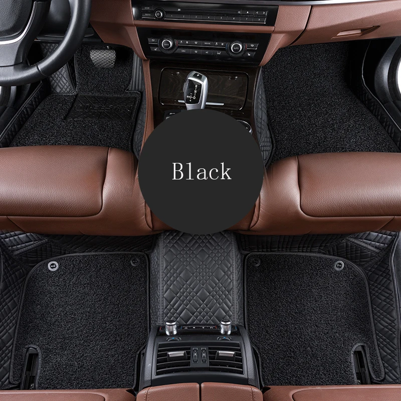 

WLMWL Car Floor Mats For Toyota all models rav4 wish land cruiser vitz mark auris prius camry corolla covers Car Carpet Covers