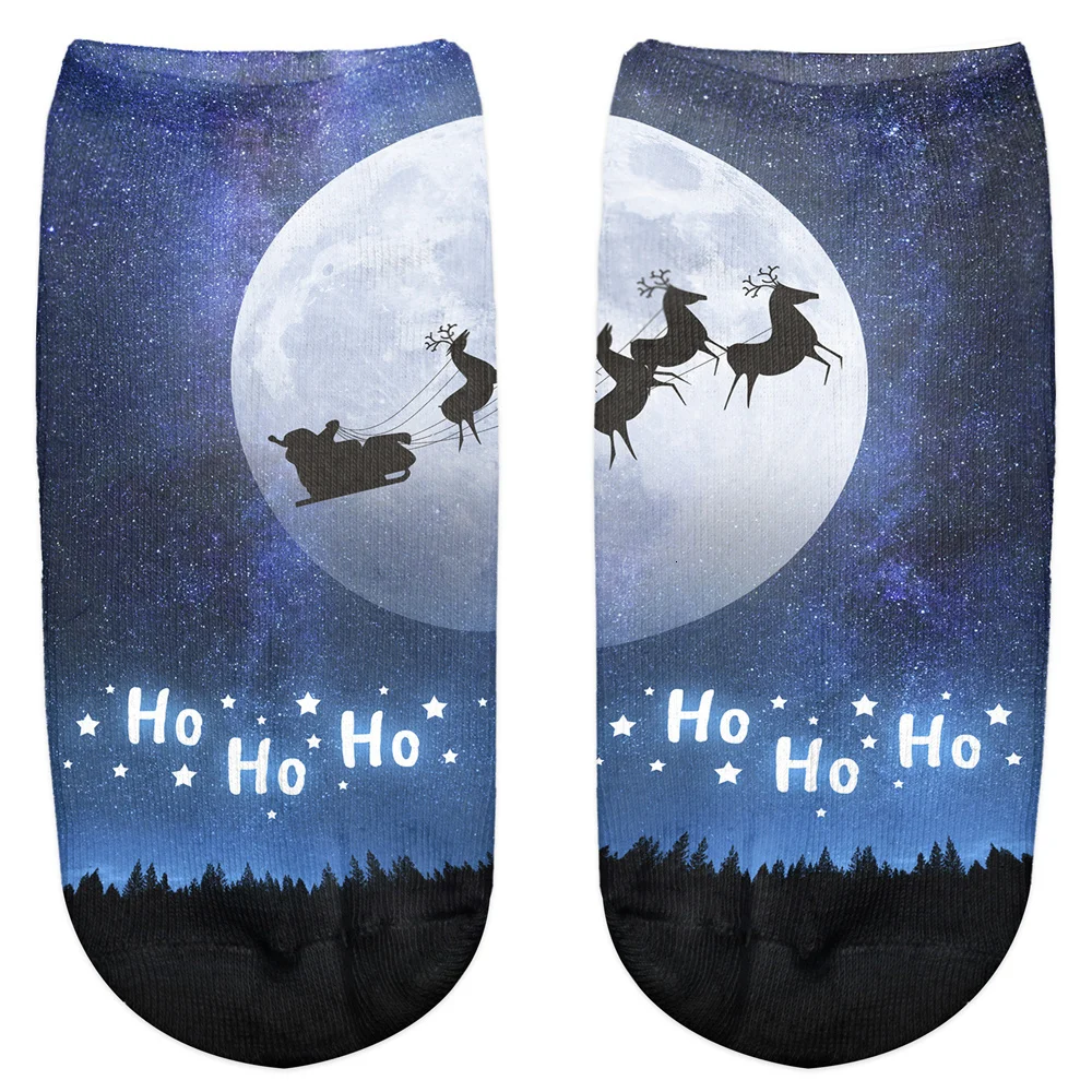 Модные женские носки забавный рисунок Санта Клаус рождественские носки дизайнерские носки с героями мультфильмов удобные женские короткие носки