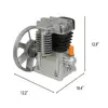 2HP 6.18 CFM Single stage Air Compressor Head Pump Aluminum 1.5KW Motor 140PSI Twin Cylinder ► Photo 2/6