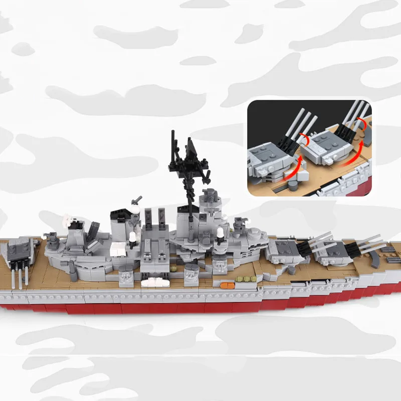 2631 шт военные строительные блоки военный корабль USS Missouri авианосец Модель игрушки для детей рождественские подарки