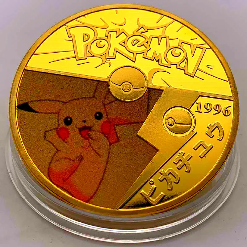 Japanese Anime Pokemon Cards Pikachu Gold Plated Gold Coin Game Collection Cards Kid Toy Gift Game Collection Cards Aliexpress