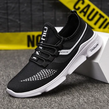 

2020 Men Shoes Sneakers Causal Lace-up Soft Men Sneakers Lightweight Breathable Mesh Shoes Men Big Size High Quality Footwear