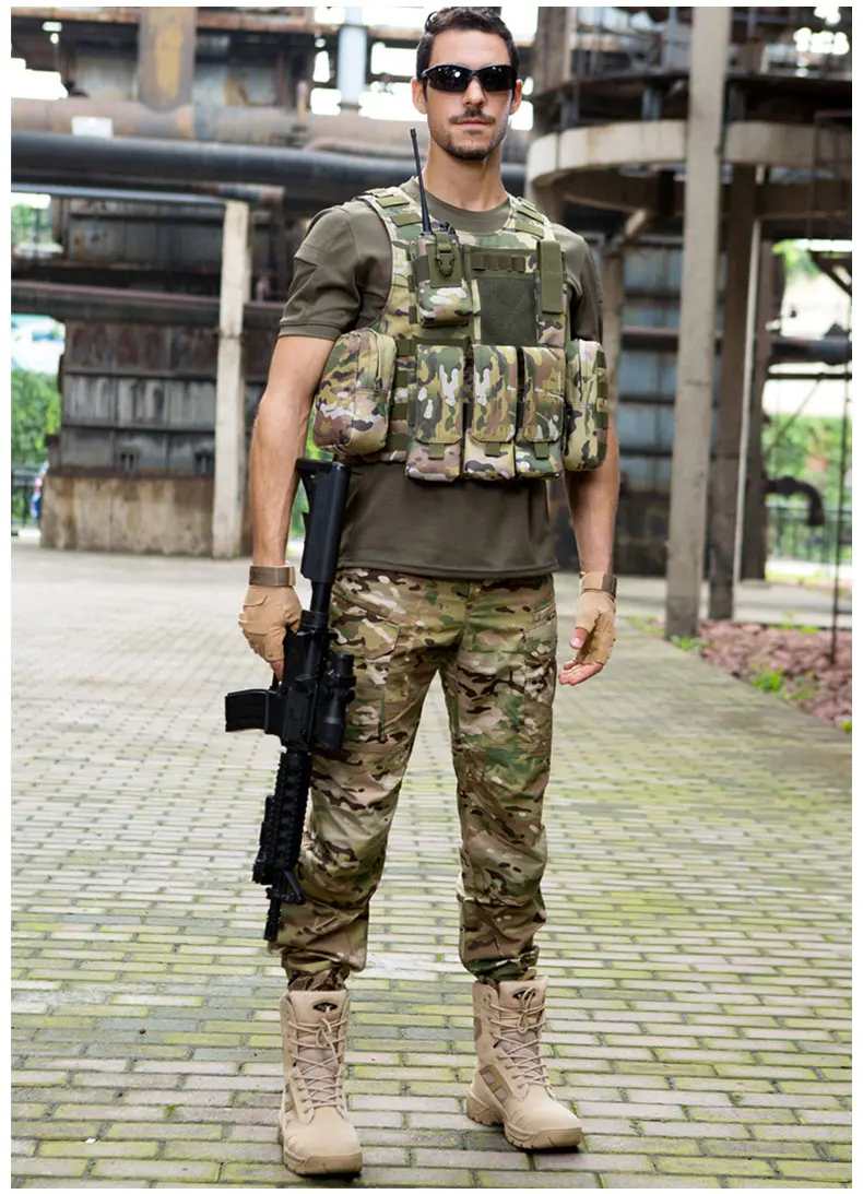 Airsoft Tactical Vest Mens Military Hunting Vests Equipment Vest Molle Combat Assault Plate Carrier Gilet Tactique Strap