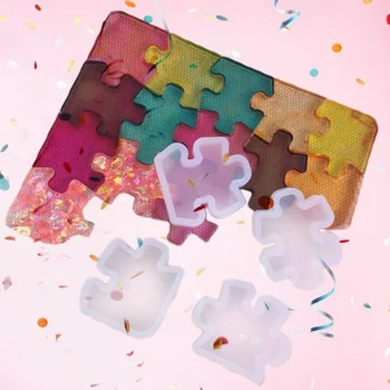 

Jigsaw Puzzle Mould Silicone Resin Mold DIY Tool Home Mixed Handmade Cake Cutter Sugar Craft Decoration Baking