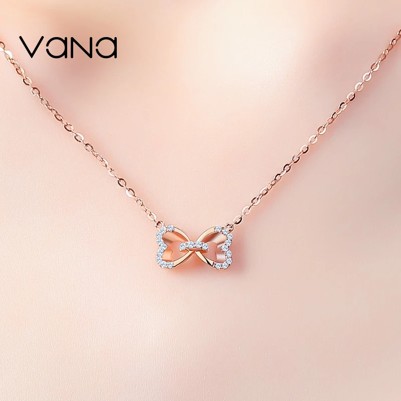 VANA колье «бабочка» для женщин 925 серебро ожерелье подарок для девушки