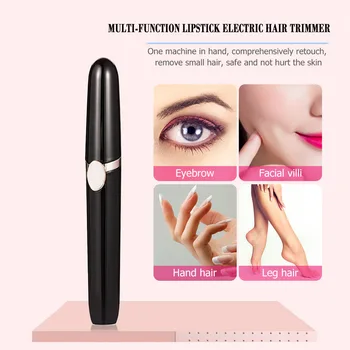 

Portable Eyebrow Trimmer Blades Hair Remover Women Face Razor for Makeup Kit Mini Electric Body Facial Hair Remover
