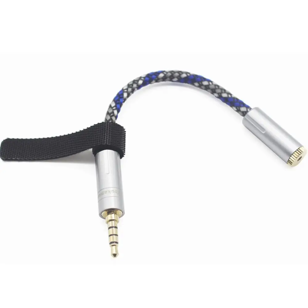 

[ 3.5mm Balanced ] 3.5mm to 2.5mm Female 8 Core Silver Plated Headphone Earphone Audio Adapter Cable 3.5mm Balanced 4 Pole Male