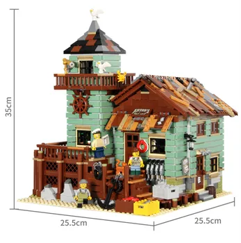 

2049Pcs 16050 City Street View Old Fishery 21310 City Creator Street View MOC Model Building Block SY1147 6004