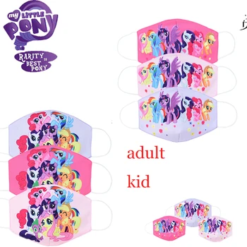 

My little pony Mask Cotton Children's Mouth Masks Dustproof Breathable Mouth Cap Protection Rainbow horse Washable Face Mask