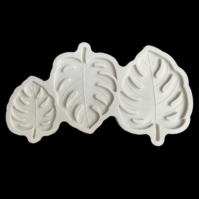 Tropical Theme Palm Leaves Banana Leaf Fondant Tools Gummy Silicone Molds Cake Decorating Mould