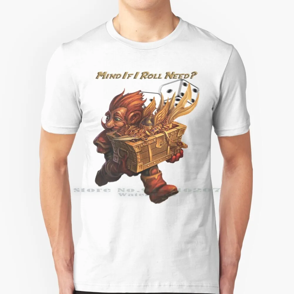 Bisogno Di Bottino? Maglietta 100% Puro Cotone Loot Hoarder Hearthstone Case 9 Wow