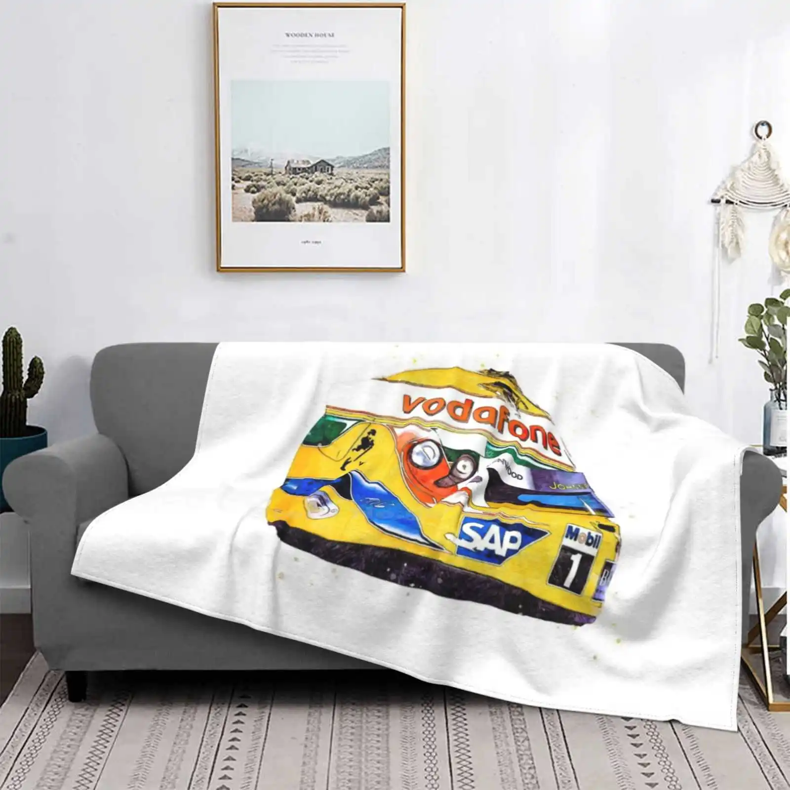 2008 Lewis Vodafone Mclaren Crash Casco Aria Condizionata Coperta Morbida Luce Calda Coperta Sottile Vodafone Mclaren Mclaren