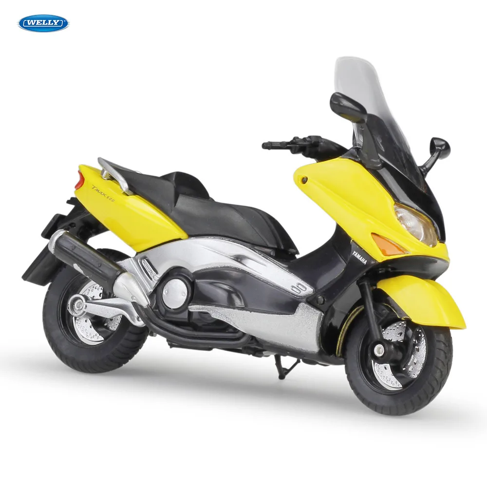 Модель мотоцикла WELLY 1:18 2001 YAMAHA XP500 TMAX из сплава под давлением игрушка для детей