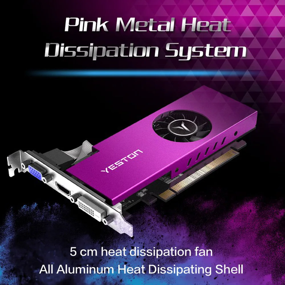 Yeston RX550 4G D5LP Office Knife Card Narrow Card Desktop Semi-Height Independent Graphics Card Low Power Consumption 1071GHz