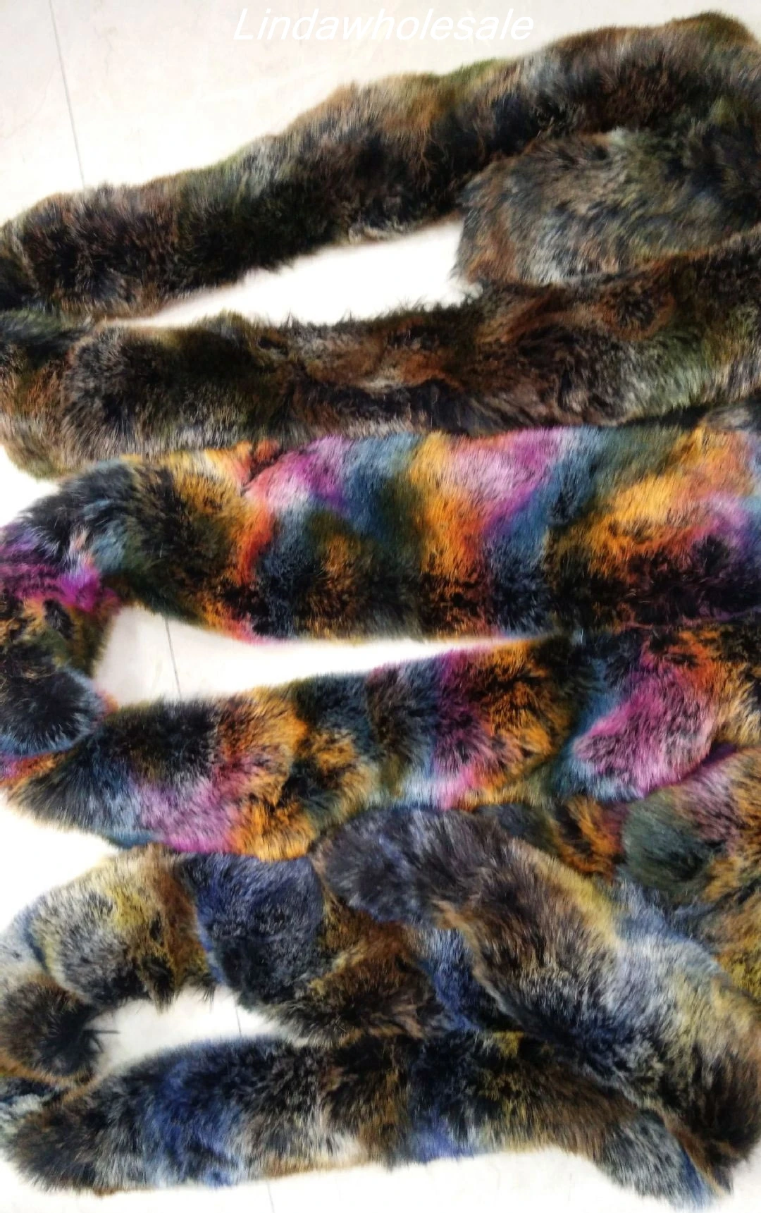 Высокий искусственный Лисий мех, многоцветный бархат печатных жаккардовый мех, 160 см* 90 см(один ярд)/шт