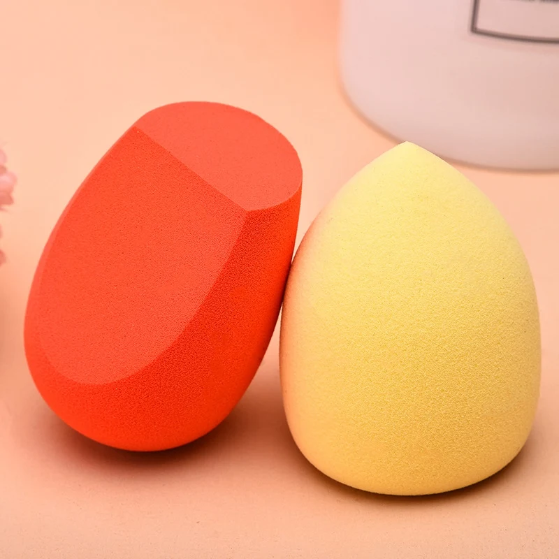 Гидрофильная полиуретановая водяная капелька скошенная губка для макияжа сухая влажная пуховка двойного назначения