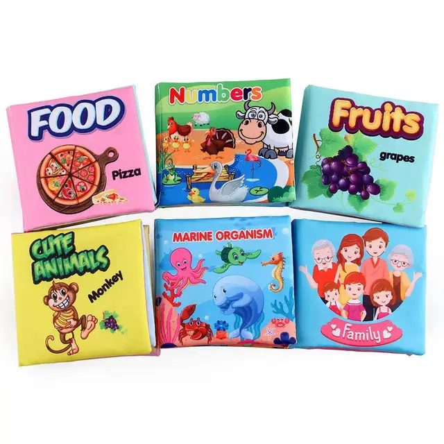 0-12 Months Cloth Baby Book Soft Toys Infant Early Educational Toys For Kids Interactive Sound Paper Montessori Cloth Books Gift 3